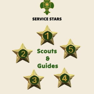Scouts / Guides Service Stars Pins – 4 Year