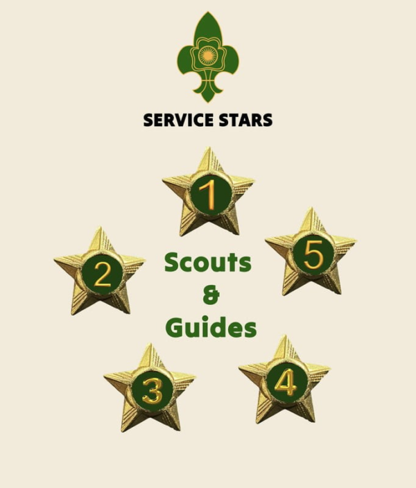 Scouts / Guides Service Stars Pins - 4 Year - Image 2